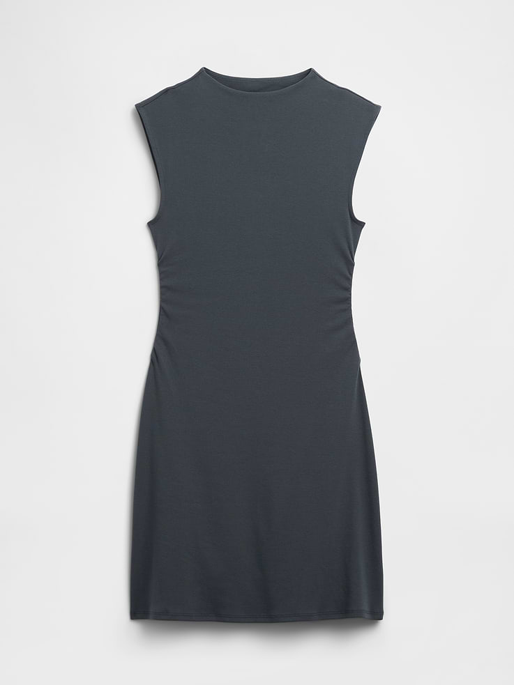 Image number 4 showing, Modern Ribbed Ruched Mini Dress