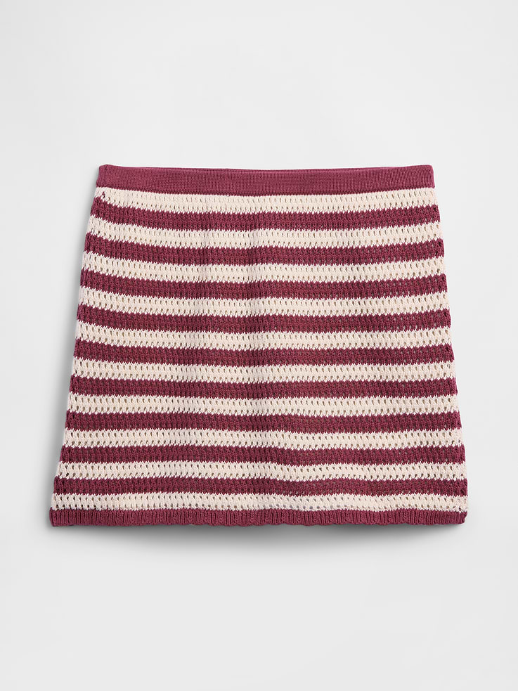 Image number 5 showing, Pull-On Crochet Sweater Mini Skirt