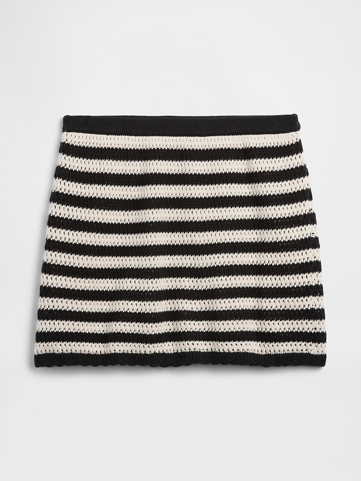 Image number 5 showing, Pull-On Crochet Sweater Mini Skirt