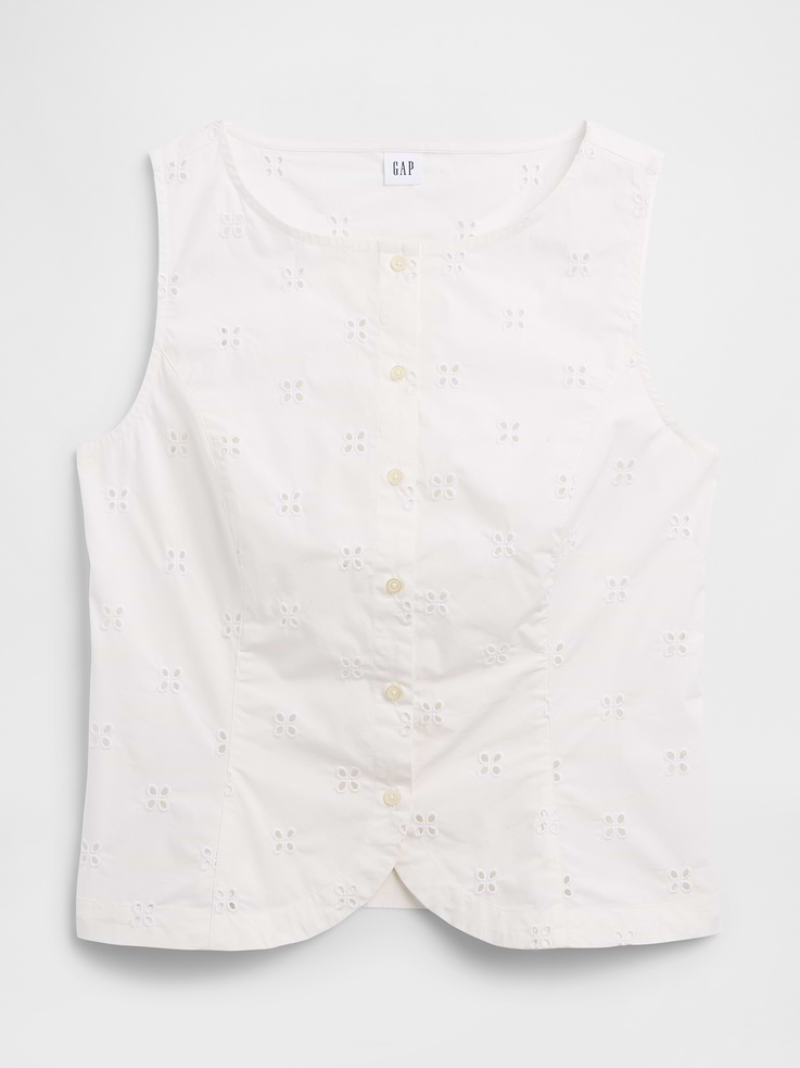 Image number 5 showing, Boatneck Button-Up Top