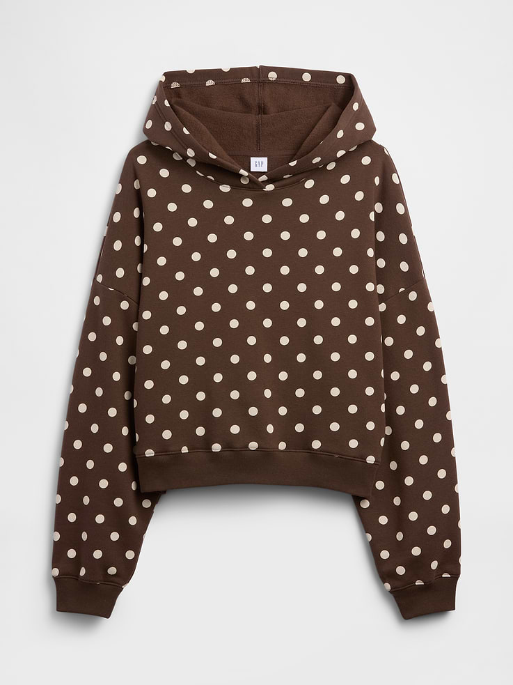 Image 5 of 5, Relaxed Gap Mini-Logo Cropped Hoodie