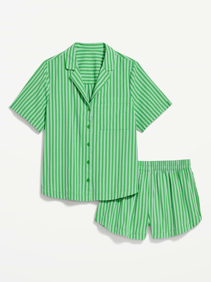 L'image numéro 3 présente Pyjama court en popeline