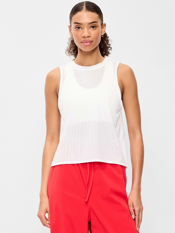 Mesh Muscle Tank Top
