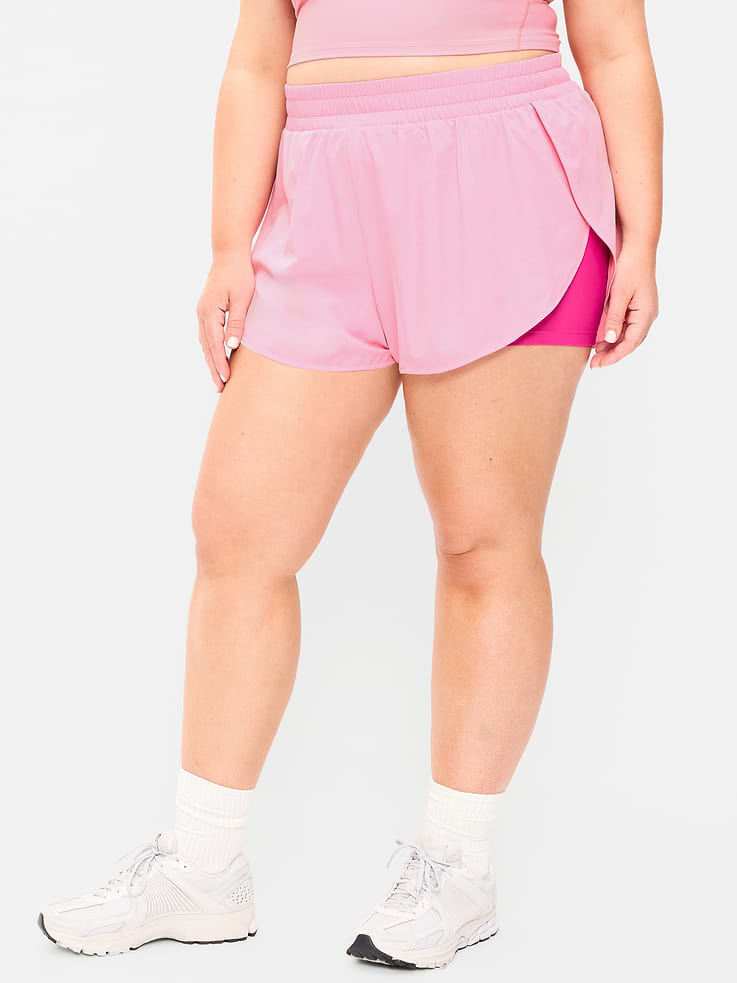 Image number 5 showing, High-Waisted StretchTech 2-In-1 Run Shorts