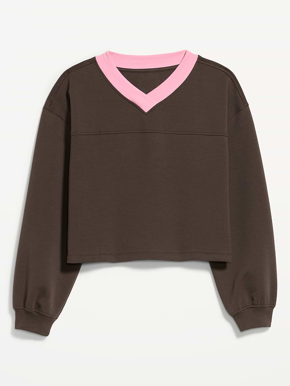 Dynamic Fleece Oversized Cropped Sweatshirt