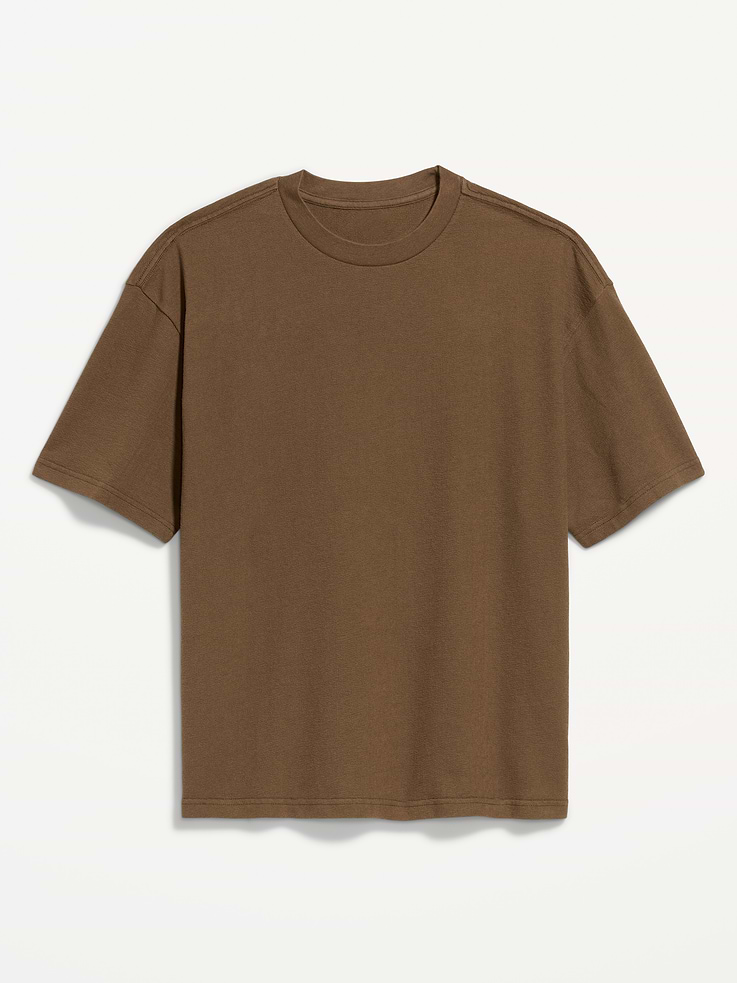 Image number 3 showing, Oversized Heavyweight Garment-Washed T-Shirt