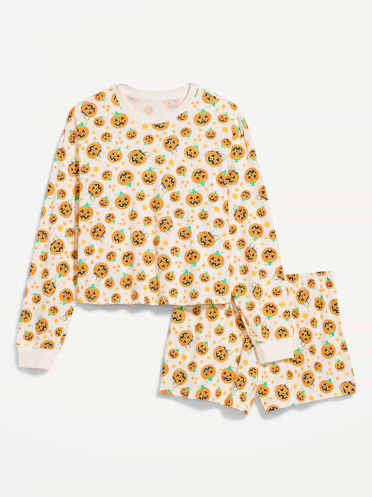 L'image numéro 3 présente Pyjama court à motif d’Halloween pour femme