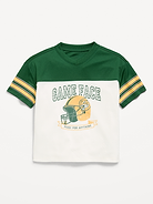 Image number 1 showing, Oversized Mesh Graphic Football T-Shirt for Toddler Boys