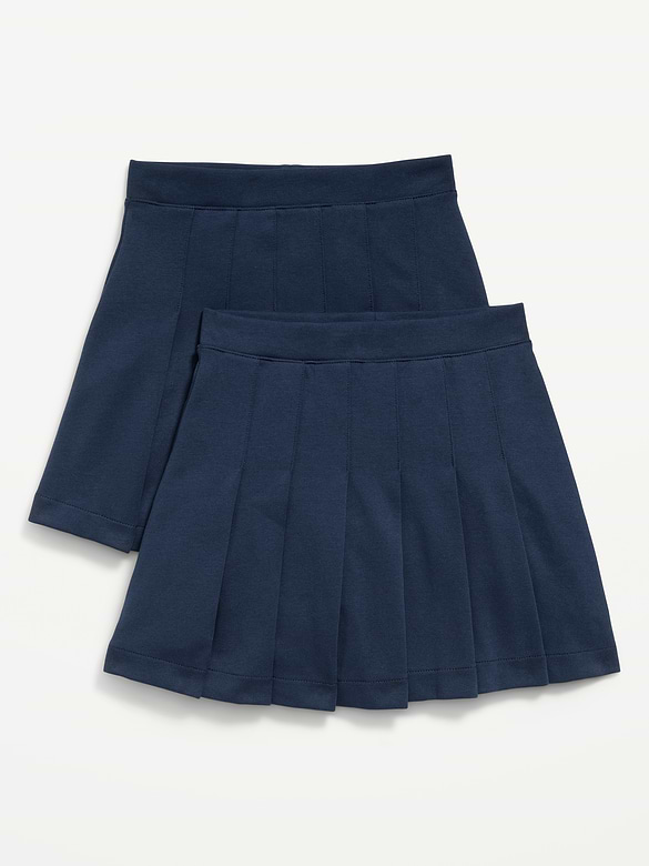 School Uniform Ponte-Knit Pleated Skort for Girls
