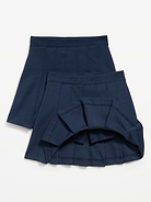 Image number 3 showing, School Uniform Ponte-Knit Pleated Skort for Girls