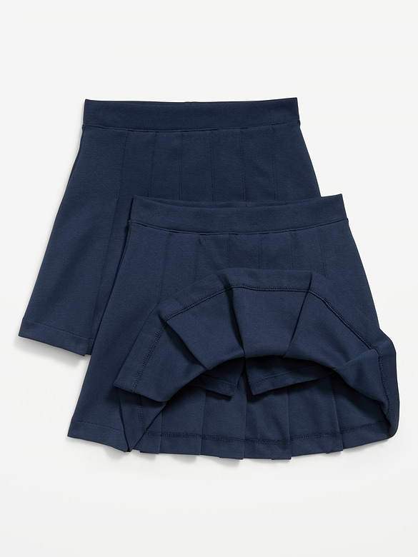 School Uniform Ponte-Knit Pleated Skort for Girls