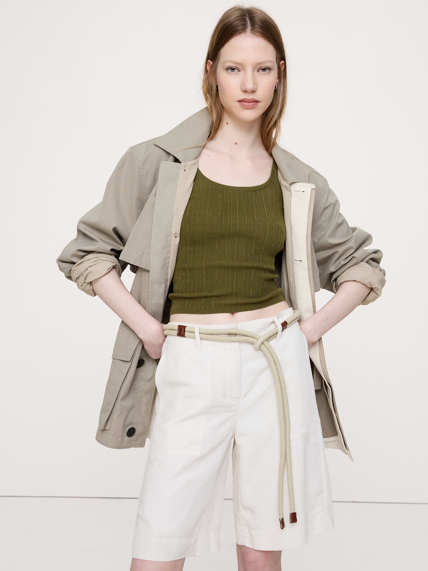 L'image numéro 1 présente Camisole en tricot froissé