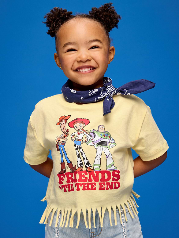 Old Navy x Pixar Toy Story Graphic Fringed-Hem T-Shirt for Toddler Girls