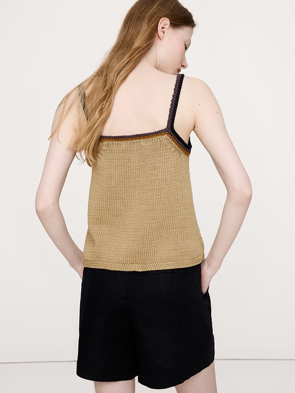 Coastal Cotton V-Neck Sweater Tank