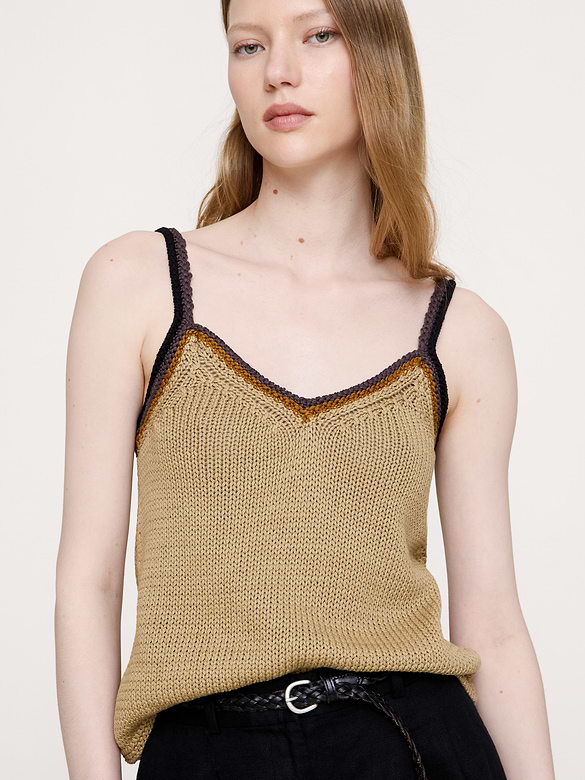Coastal Cotton V-Neck Sweater Tank