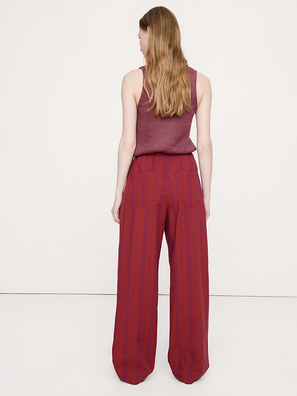 Cotton Pull-On Side-Tie Pant