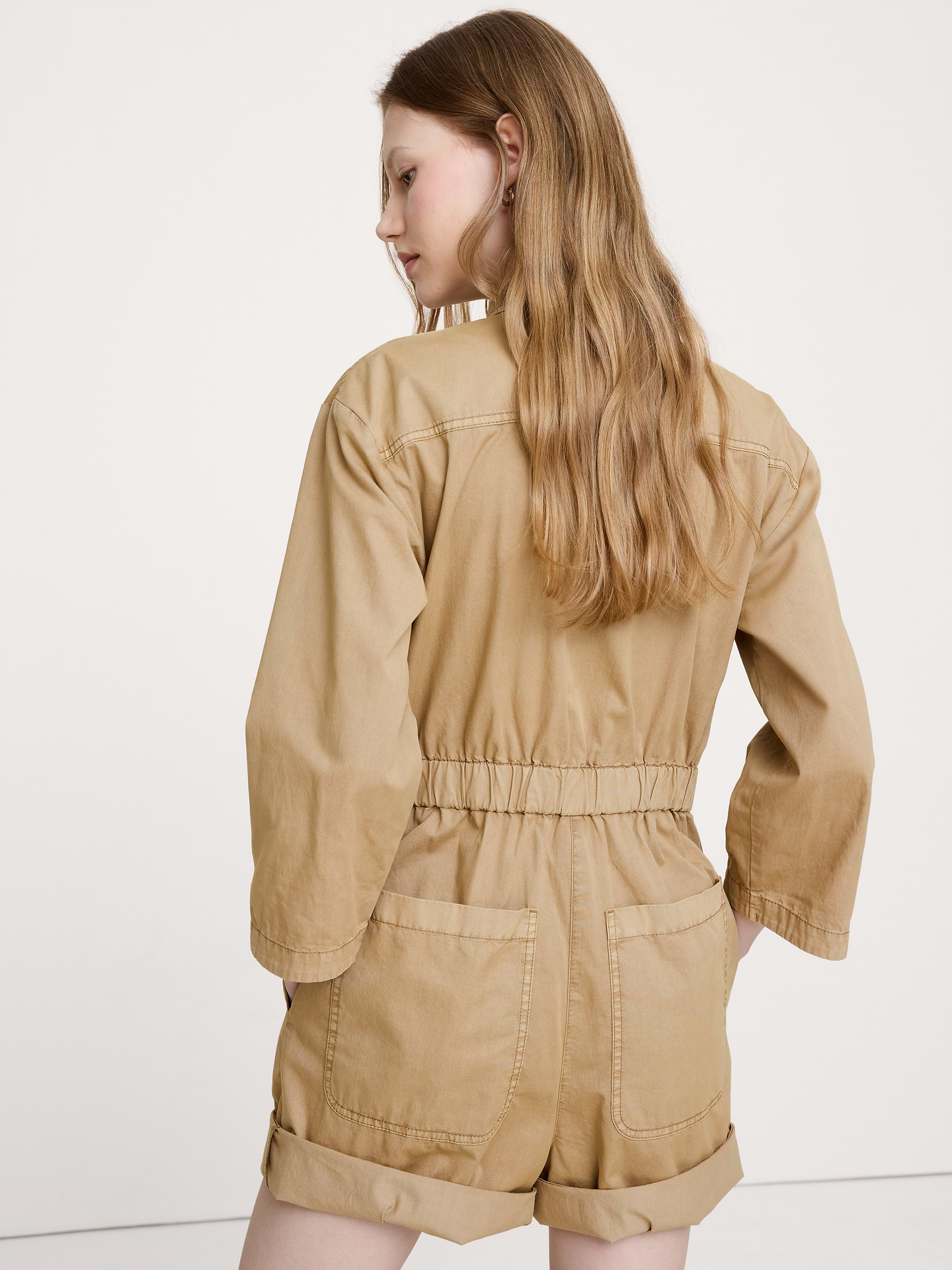 L'image numéro 3 présente Combinaison-short utilitaire en sergé de coton