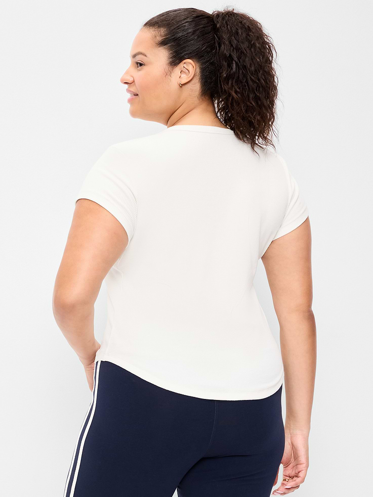 Image number 8 showing, CloudLite Crew-Neck Ribbed T-Shirt
