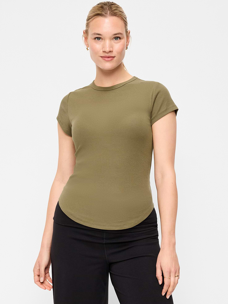 Image number 5 showing, CloudLite Crew-Neck Ribbed T-Shirt