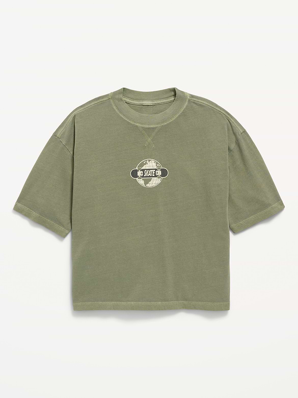 Oversized Short-Sleeve Graphic T-Shirt for Boys