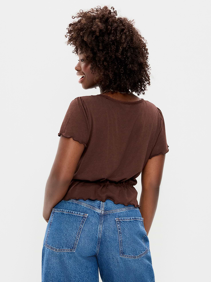 Image number 6 showing, Lace-Trim Button-Down Top