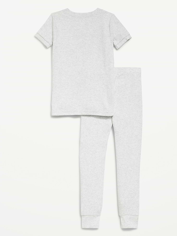 Image 2 of 2, Snug-Fit Ribbed Pajama Set for Toddler & Baby