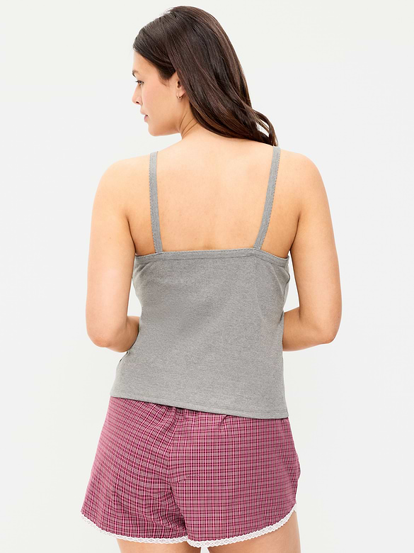 Button-Front Cami Tank Top