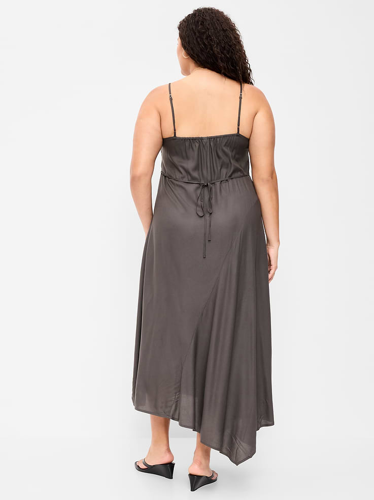 Image number 10 showing, Fit & Flare Tie-Back Asymmetrical Midi Dress