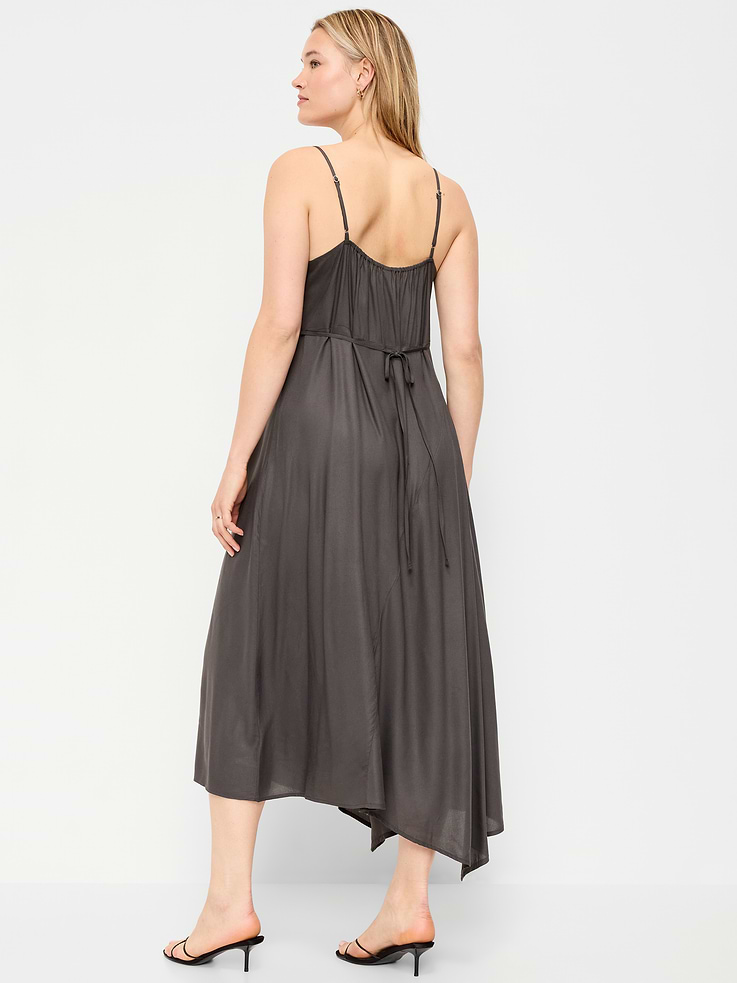 Image number 8 showing, Fit & Flare Tie-Back Asymmetrical Midi Dress