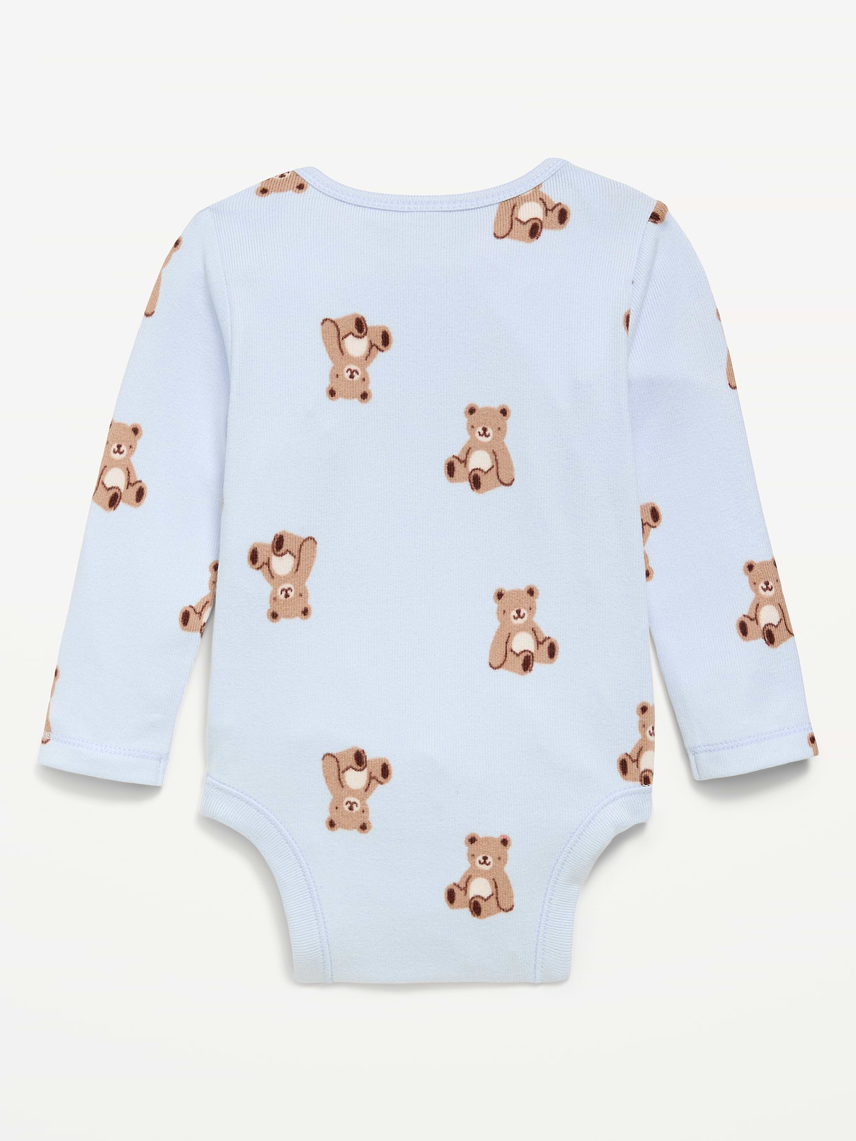 Image number 2 showing, Printed Long-Sleeve Ribbed Bodysuit for Baby