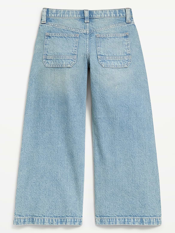 Jean coupe très généreuse à jambe large à taille basse pour fille