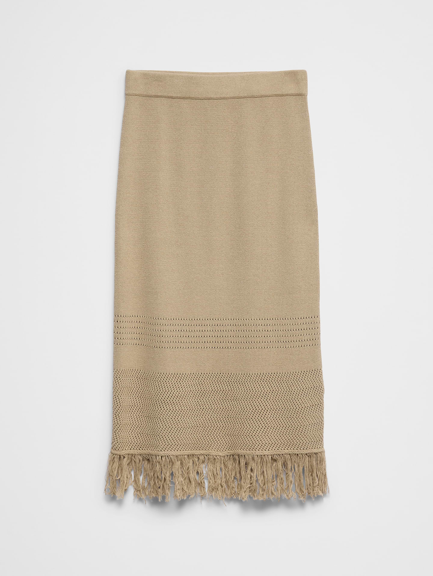 Image number 4 showing, Frayed-Hem Midi Skirt