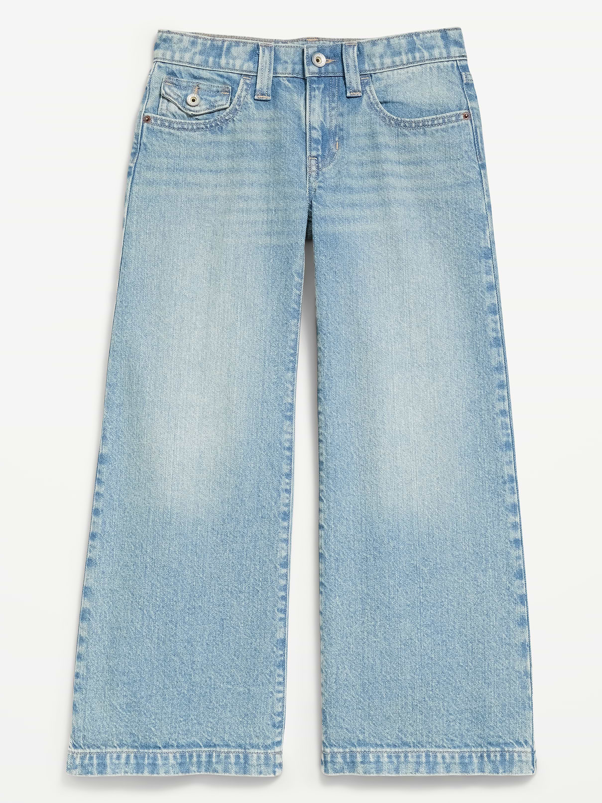 L'image numéro 1 présente Jean coupe très généreuse à jambe large à taille basse pour fille