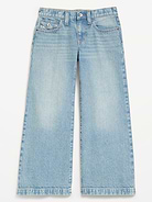 L'image numéro 1 présente Jean coupe très généreuse à jambe large à taille basse pour fille