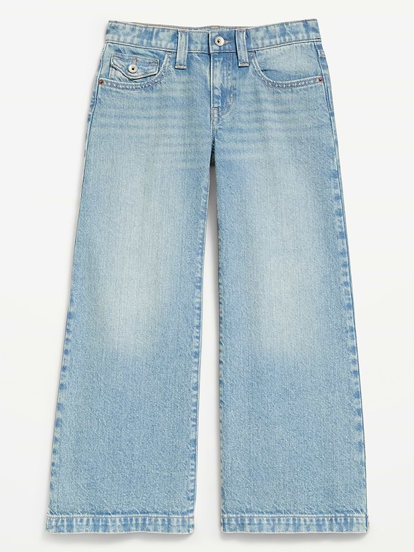 Jean coupe très généreuse à jambe large à taille basse pour fille