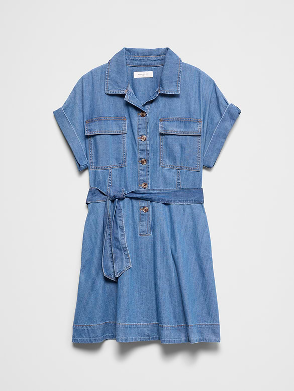 Denim Utility Mini Dress
