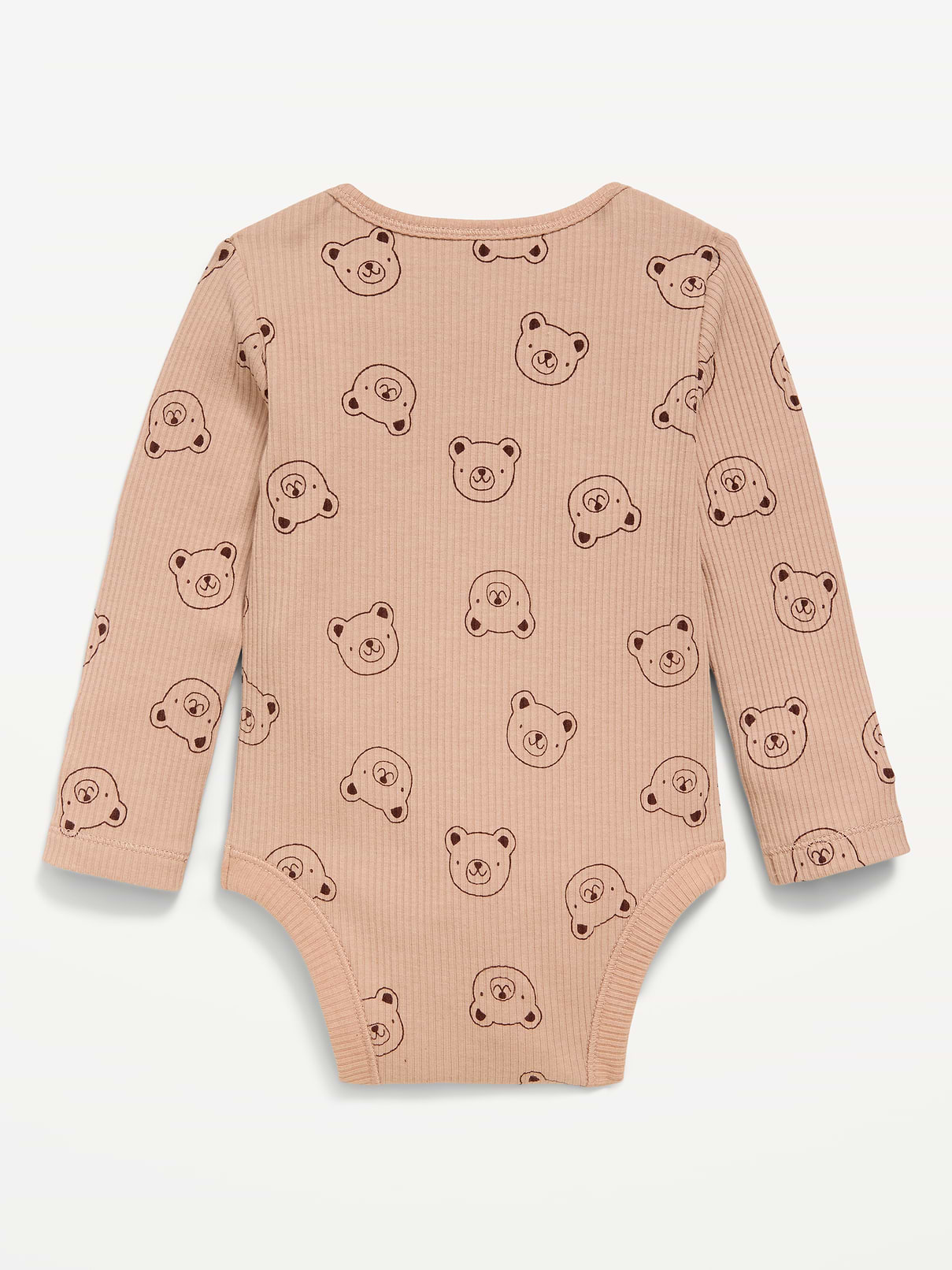 Image number 2 showing, Printed Long-Sleeve Ribbed Bodysuit for Baby