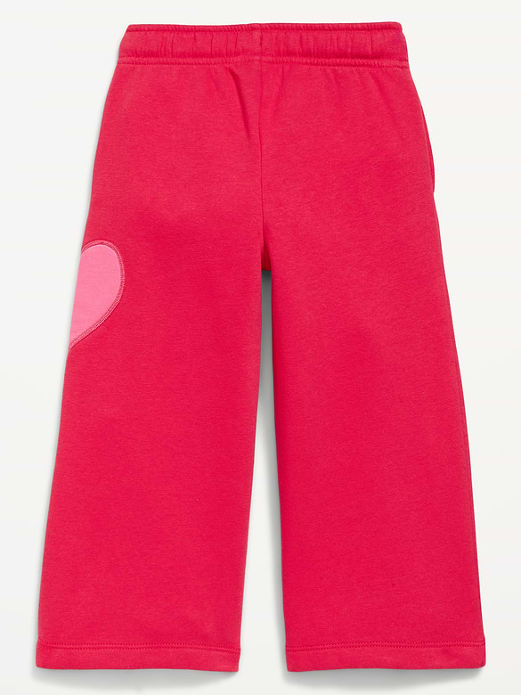 Wide-Leg Graphic Sweatpants for Toddler Girls