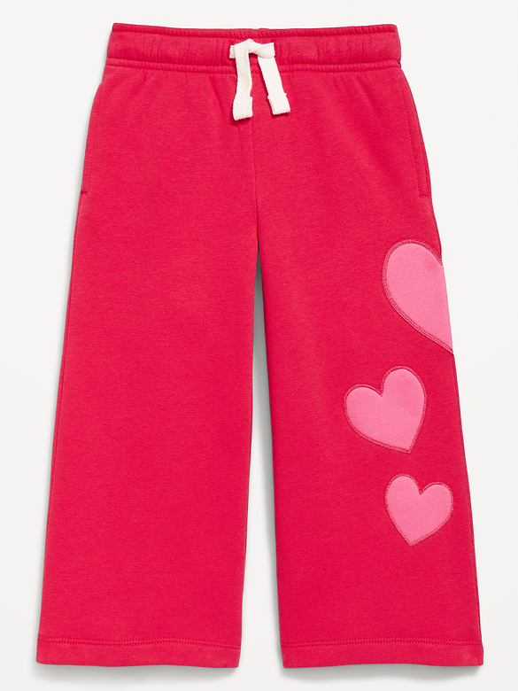Wide-Leg Graphic Sweatpants for Toddler Girls