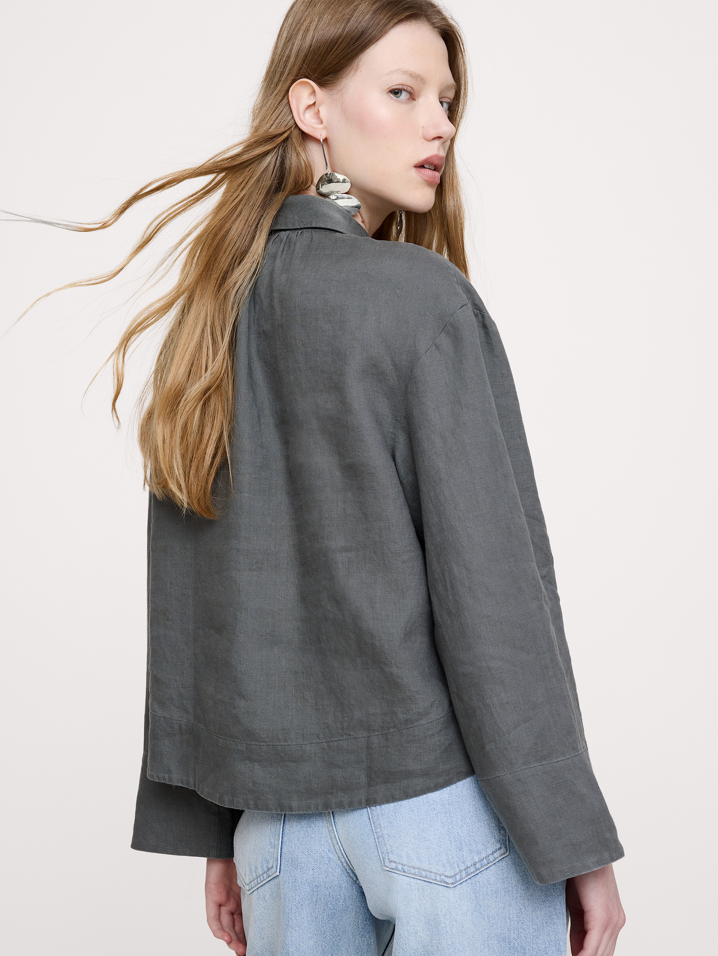 Image number 6 showing, Linen Popover Top