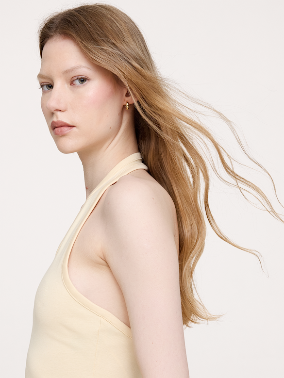 Minimalist Cotton Halter Tank