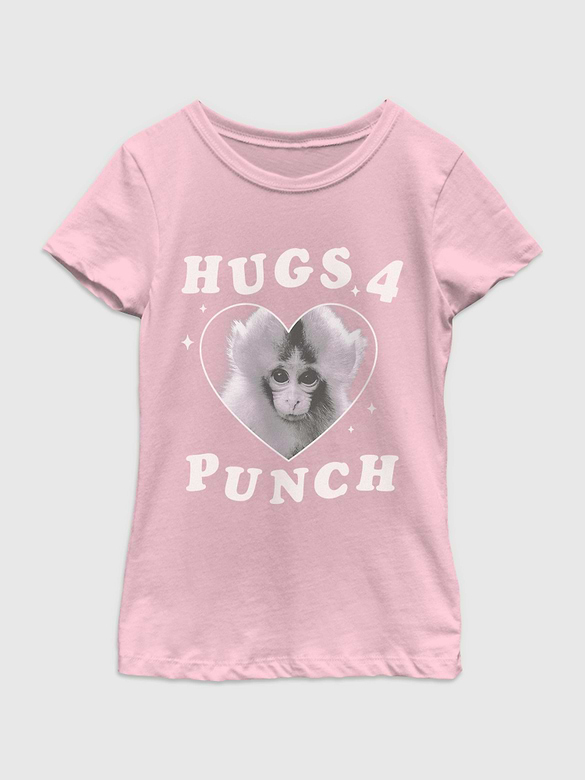 Punch The Monkey Hugs Graphic T-Shirt