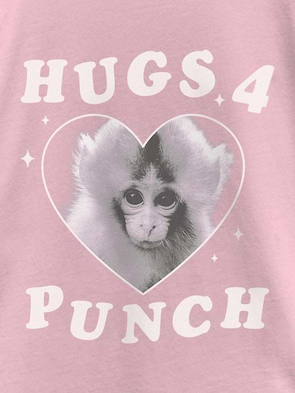 Punch The Monkey Hugs Graphic T-Shirt
