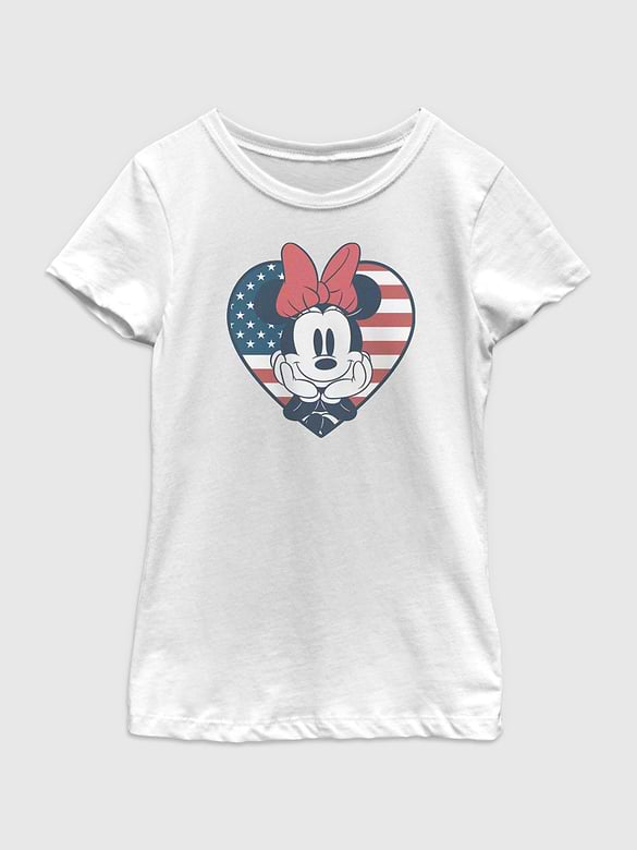 Minnie Mouse Flag Graphic T-Shirt