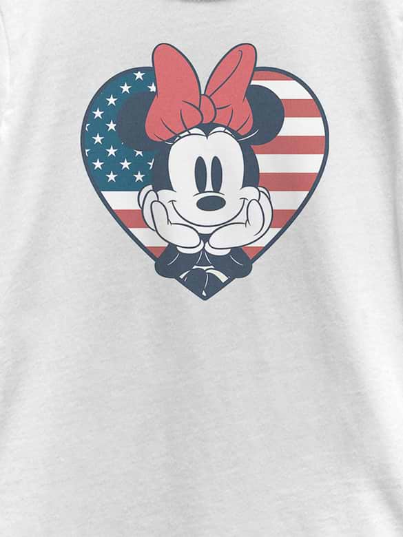 Minnie Mouse Flag Graphic T-Shirt