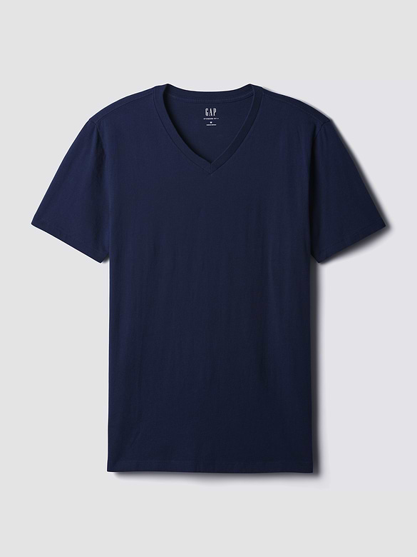 Cotton Jersey V-Neck T-Shirt