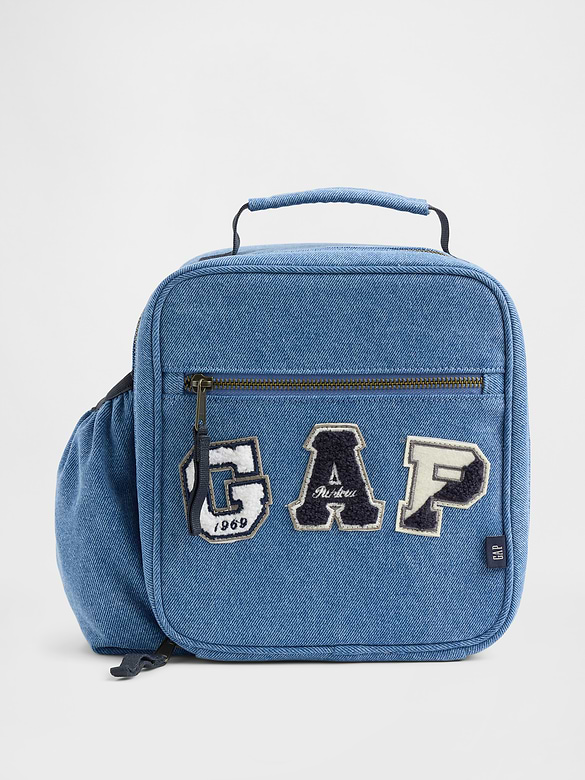 Kids Denim Logo Lunch Bag