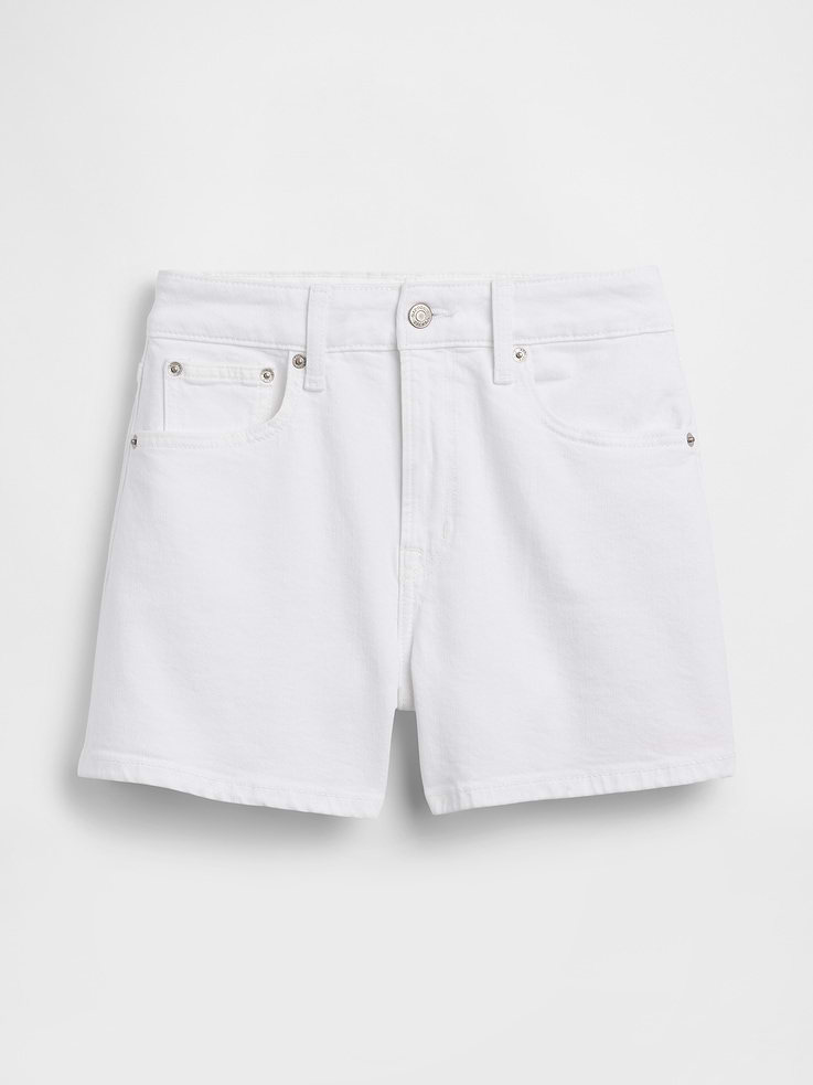 Image number 5 showing, 3.5" High Rise Relaxed Straight Denim Shorts