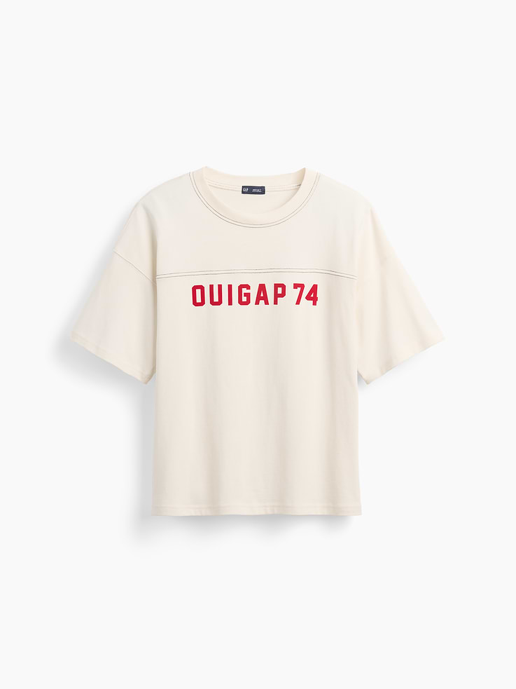 Image number 7 showing, OuiGap Heavyweight Crop Logo T-Shirt