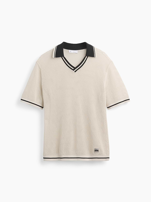 OuiGap Mesh Polo Sweater